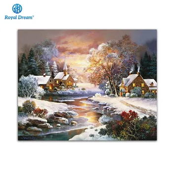 

Painting By Numbers Frameworks coloring by numbers Pictures Home Decor canvas Winter River Painting Decorations Modular pictures