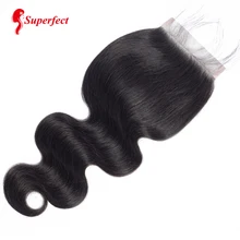 Superfect 5x5 волнистые человеческие волосы естественного цвета бразильский парик из волос Реми отбеленные узлы с детскими волосами