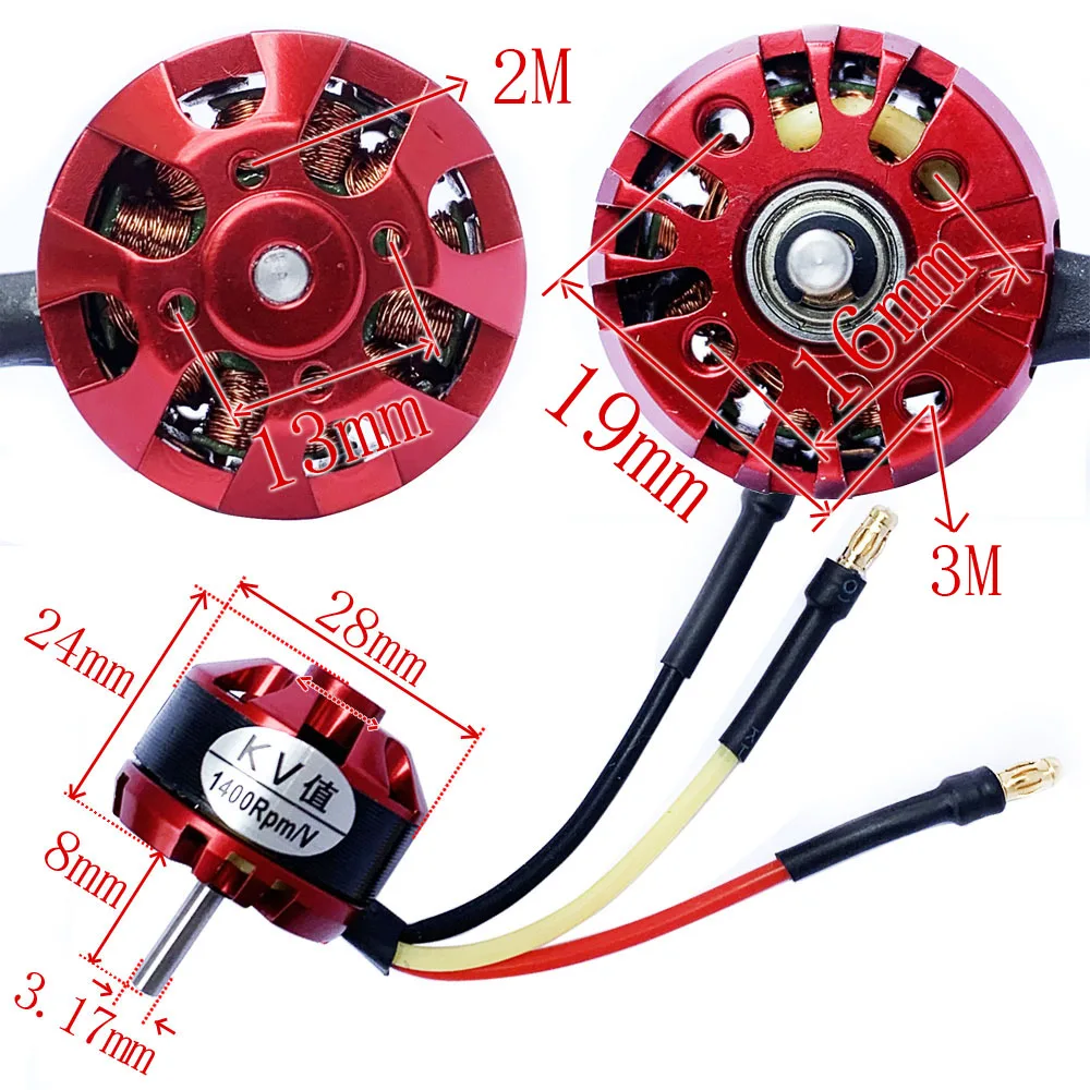 2822 KV1400 бесщеточный двигатель швейцарского качества, бесщеточный двигатель для самолетов, самолетов и квадрокоптеров черного цвета