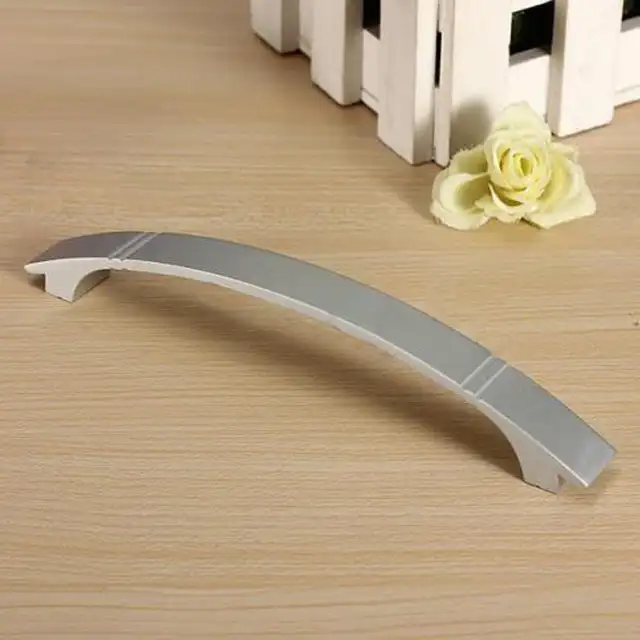 Megairon Modern Cabinet Door Handles Silver Drawer Knob Kitchen