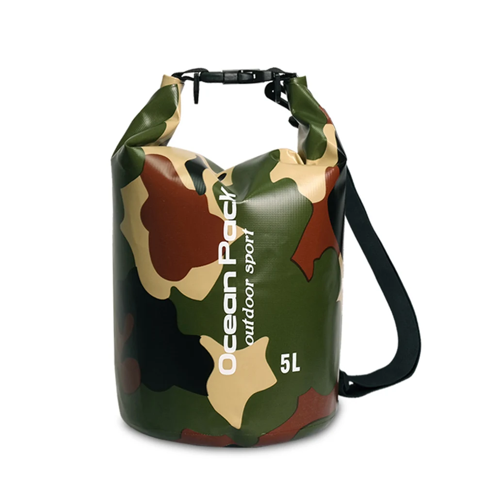 5L/10L/15L/20L/30LWaterproof сумки хранения сухой мешок камуфляж рюкзак для каноэ Байдарка Рафтинг Спорт на открытом воздухе сумки для плавания