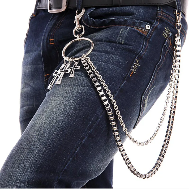 2015 hollow cross stainless steel keychain fashion accessories non