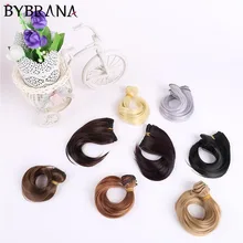 Bybrana BJD SD волосы черный коричневый серебряный Многоцветный 15*100 см Парики для кукол DIY