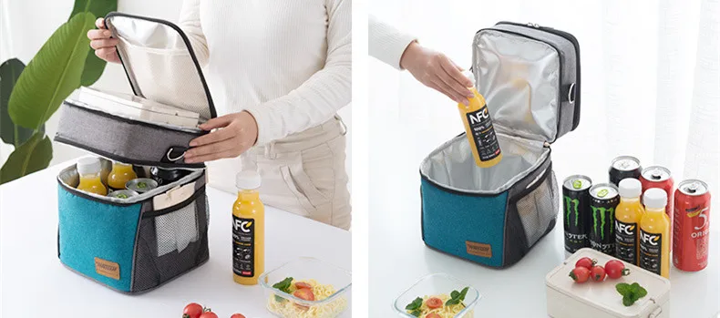 Large Shoulder Insulated Cooler Thermal Lunch Bag