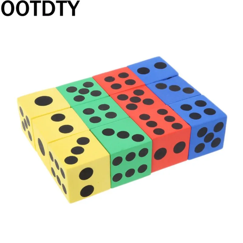 

12pcs 3.7cm EVA Foam Dice Children Early Education Toys Creative Gift Game World Dice