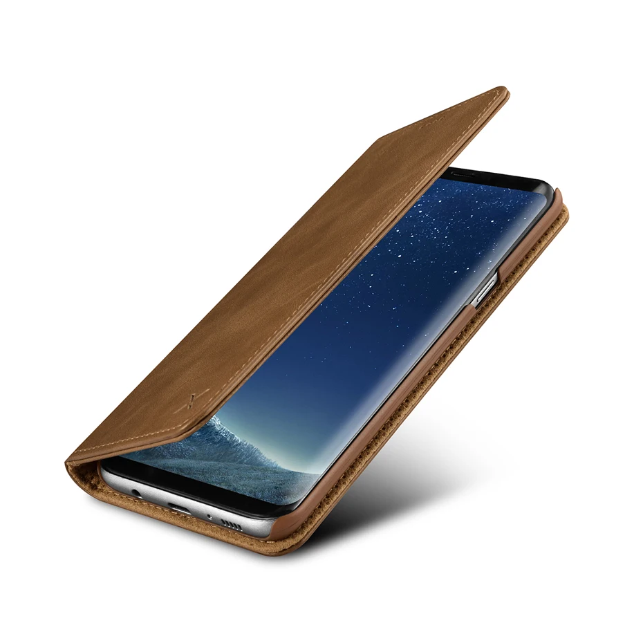 For Samsung Galaxy S8 S8 Plus Luxury Genuine Leather Magnetic Flip Wallet Case (14)