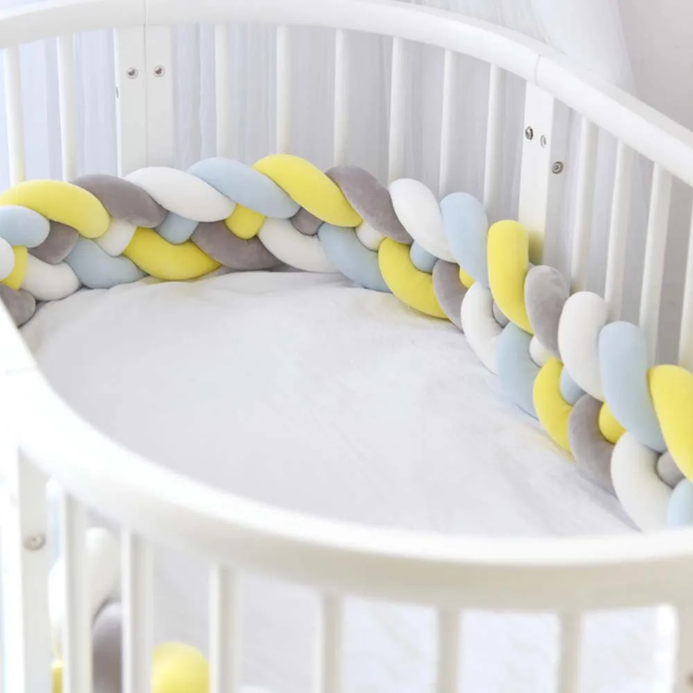 Детский манеж 2,2 метров узел новорожденных бортики в детскую кровать Защитные подушки, постельные принадлежности для младенцев мягкая детская кроватка с амортизатором по бокам - Color: as pic