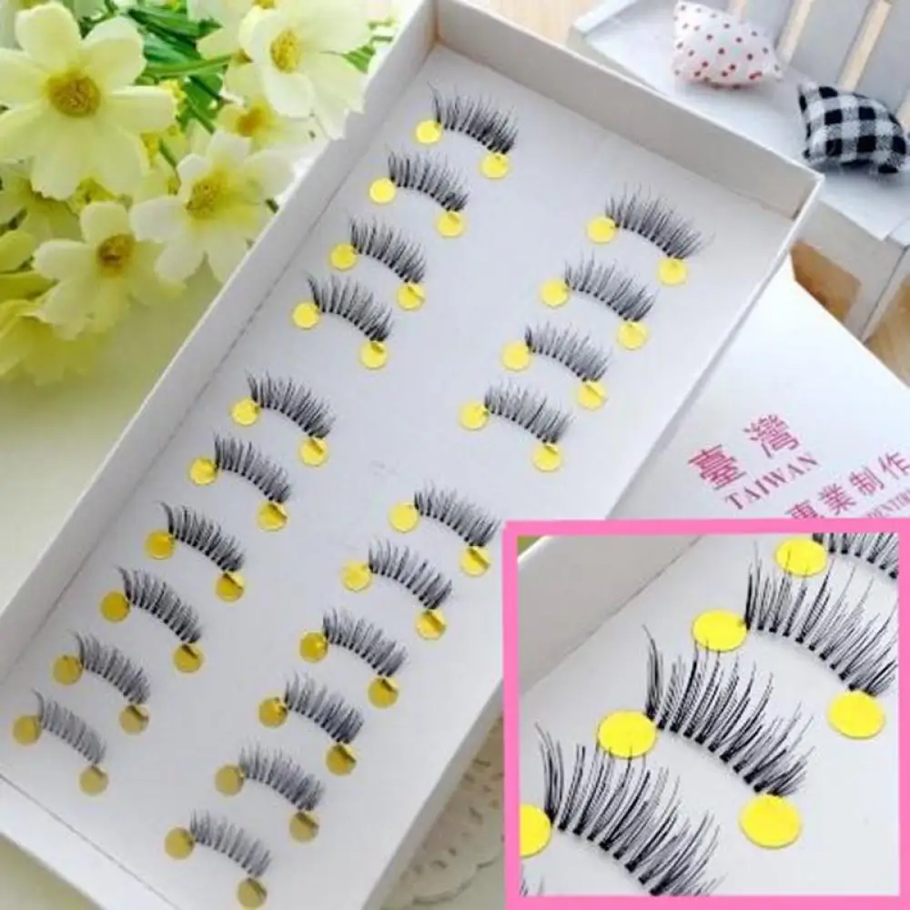 

High Quality 10 Pairs/set Pro Beauty Makeup Mini Half Corner Black False Eyelashes Natural Fake Eye Lashes Makeup Tools