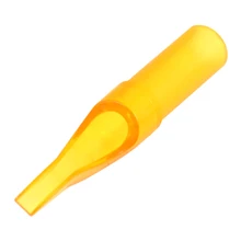 50 шт Прозрачные наконечники татуировки Одноразовые короткие оранжевые M9