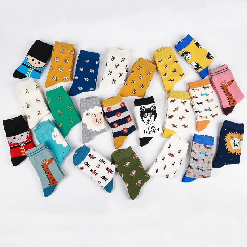 New Design 2pairs/lot Animal Cartoon Brand Socks Women Socks Korea AB