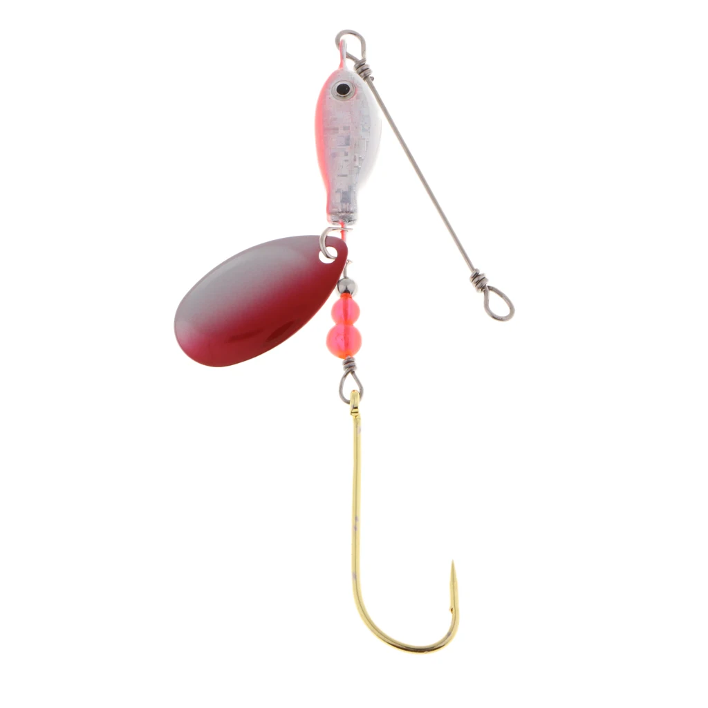 19g Metal Sequins Spinner Fishing Lure Pike Salmon Bait Bass Trout Lead Fish Lure Barbed Hook Spinnerbaits 