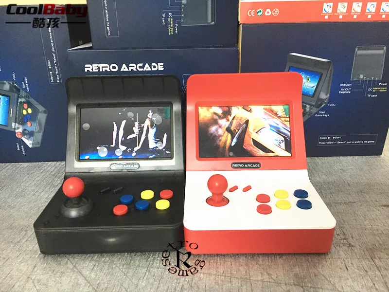 Coolbaby RS 07 4 3 дюймов высокой четкости Цвет Экран Мини Ручной Аркада двойной игровой