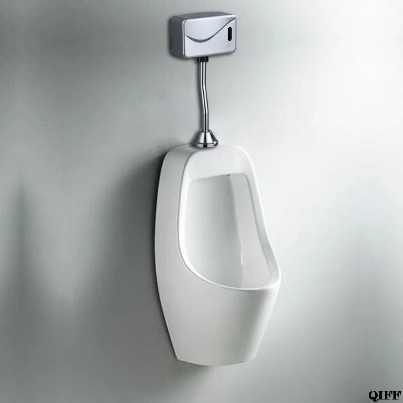 

Bathroom Toilet Automatic Electric Urinal Flush Valve Sensor Infrared Touchless Exposed Wall Mount DC 6V Accessories Jun15