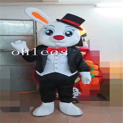 

Ohlees one ear bunny Mascot Costume Halloween Christmas party Props Costumes For Adult cartoon animal customize