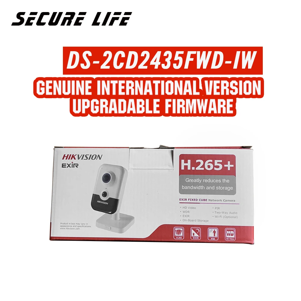 Hikvision international version DS-2CD2435FWD-IW 3MP EXIR Cube Network wireless IP security Camera POE wifi 10m IR H.265 Hikvision international version DS-2CD2435FWD-IW 3MP EXIR Cube Network wireless IP security Camera POE wifi 10m IR H.265