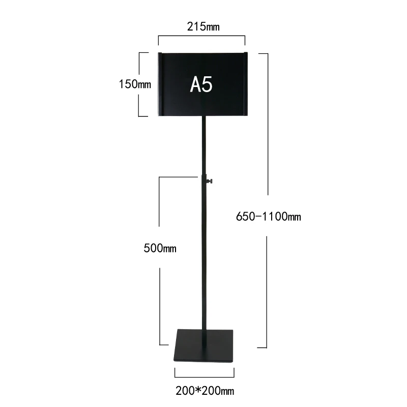 Linliangmuyu высококачественные металлические держатели вывесок для А5 продвижение продаж/ценник/направление напольная стойка плакат дисплей рамка BJP01