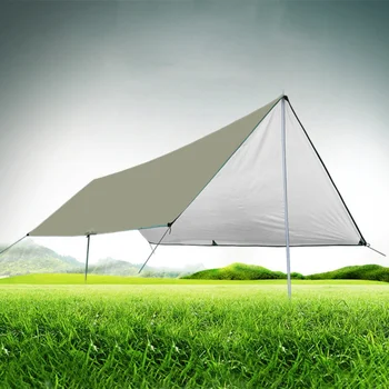 

Outdoor Ultralight Camping Tarp 420D Oxford Cloth Survival Sun Shelter Shade Awning Silver Coating Pergola Waterproof Beach Tent