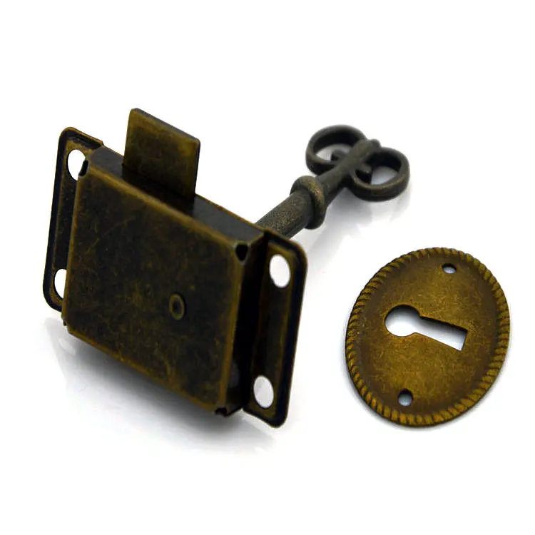 

Vintage Antique Classical lock furniture lock Drawer Bronze Glass Locks Shift door lock