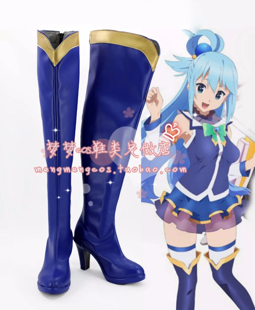 Subarashii Коно секаи ни блаженная O! Aqua megumin Косплей Обувь Сапоги и ботинки для девочек на заказ 3281