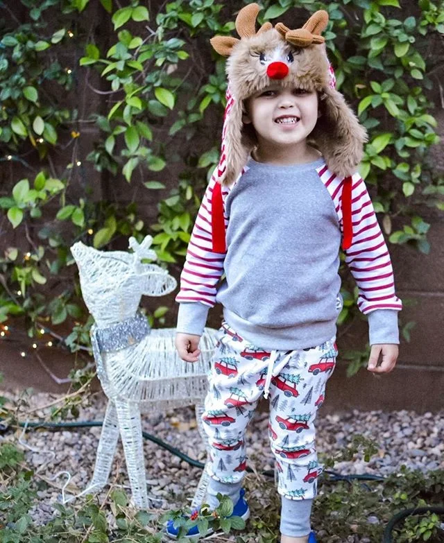 

2PCS Toddler Girls Long Sleeve Sweatshirt Top and Pants Set Christmas Outfit