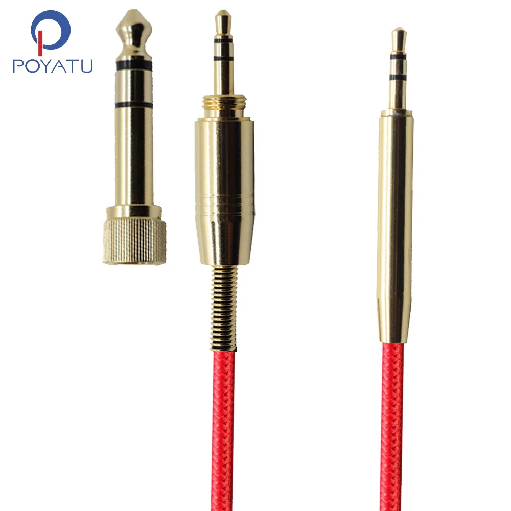 POYATU Headphone Cables For Bose Sennheiser AKG JBL Shure Audio Technica Headphones Replacement Cable 3.5mm Male Audio Cables   (1)