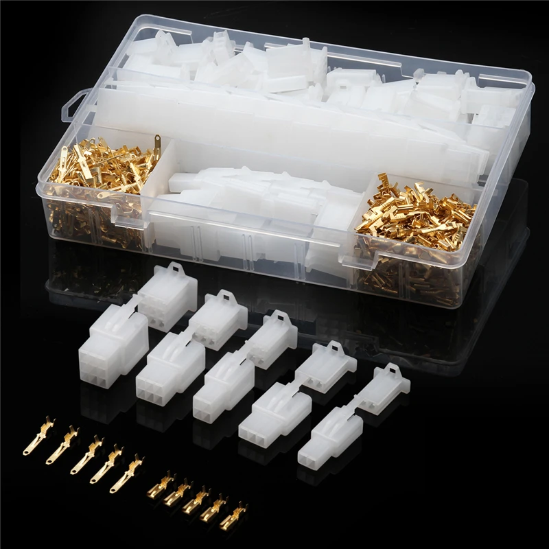 

50pcs 2-9 Hole Dupont Connector XH-2.54mm Jumper Pin Headers Housing Connector Wire Cable Crimp Terminal for Automobile Kit