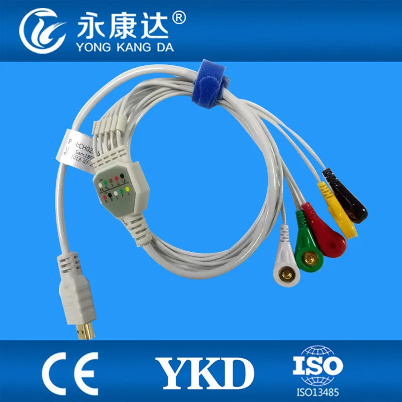 Совместим с кабелем Biox 5lead holter ecg Кнопка IEC 19pin| |
