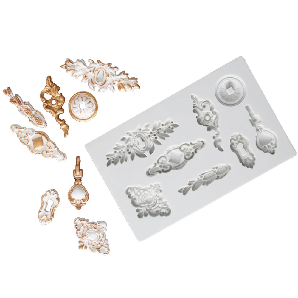 Luyou 1pcs Emboss Silicone Mold Fondant Mould Cake Decorating Tools