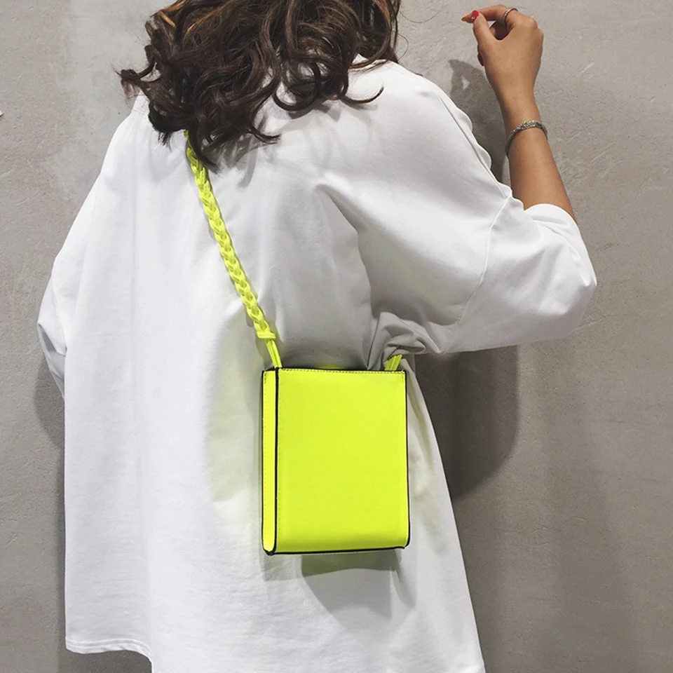 fluro yellow bag