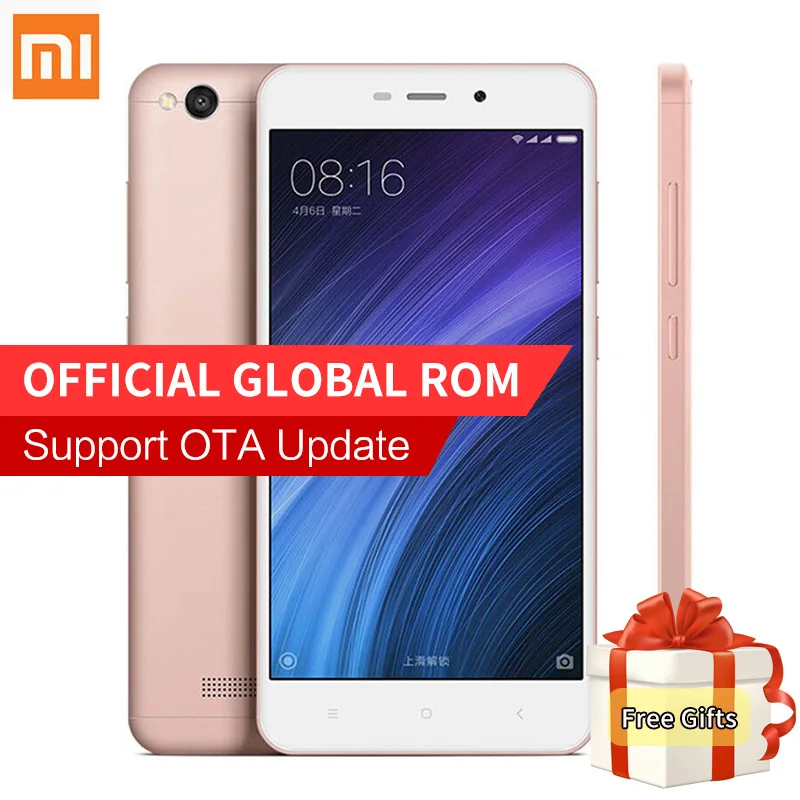 Original Xiaomi Redmi 4A Mobile Phone Snapdragon 425 Quad Core 2GB RAM 16GB ROM 13.0MP Camera 1280x720P MIUI 8.1 3120mAh Redmi4A