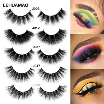 

LEHUAMAO 3D Mink Lashes Mink Eyelashes Cross Thick Long Lasting False Eyelashes Luxury handmade Dramatic Natural Lash Extension
