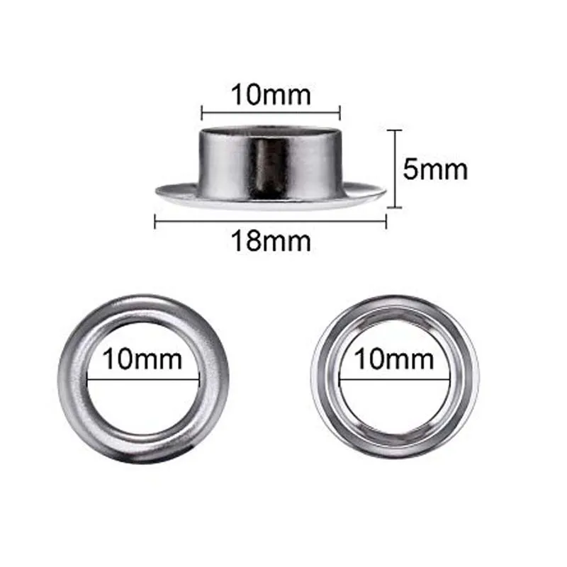 Втулка набор инструментов втулка установочный инструмент 100 наборы металлических втулок люверсы 10 мм внутренний диаметр для одежды кожа холст