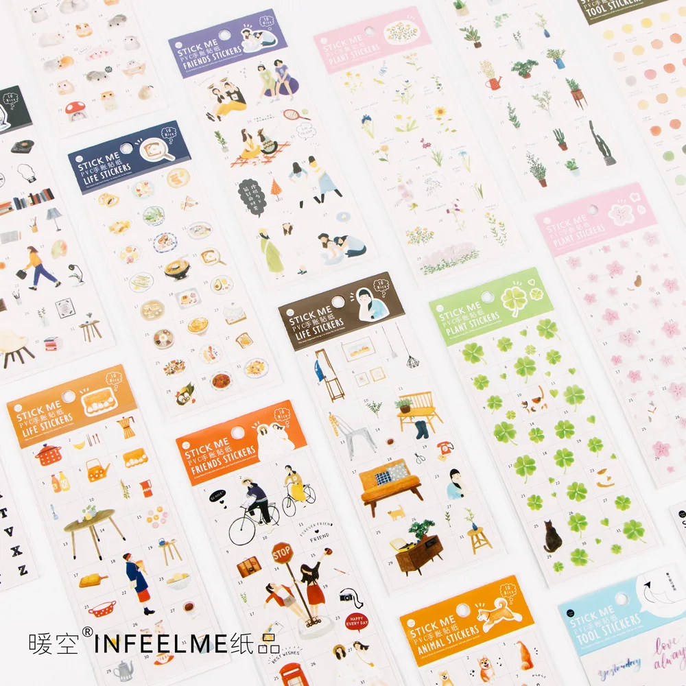 

Cartoon Collection Adhesive Sticker Decorative Labels Gift Bags Boxes Wrapping Sticker Kid Craft Scrapbooking Sticker for Diary