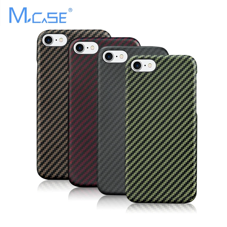 Kopen Nieuwe Collectie Mcase Deluxe Ultra Dunne Kleurrijke Aramid Fiber Case Cover Voor iPhone 7 7 Plus Fibre Cover Cases