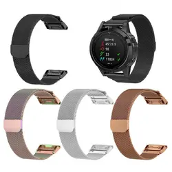 Для смарт-часов Garmin Fenix 6/6Pro/5/5 Plus 22 мм Миланский Ремешок Браслет ремешок для часов Fenix Forerunner 935/Quatix5 сапфир/подход S50