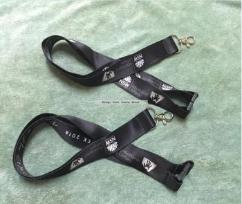 

200pcs Cutom Exhibition Logo Print Cheap Gift Safety Lanyards For ID Entrance Card Holder Promotion Business Lanyards