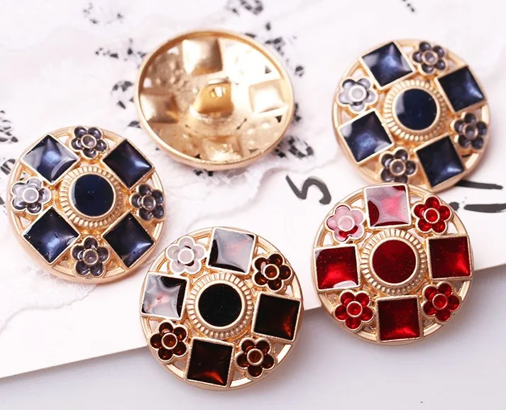 

10 pieces New High grade metal Drip oil jacket buttons Accessories Overcoat coat Sweater shirt Button 23mm Free shipping