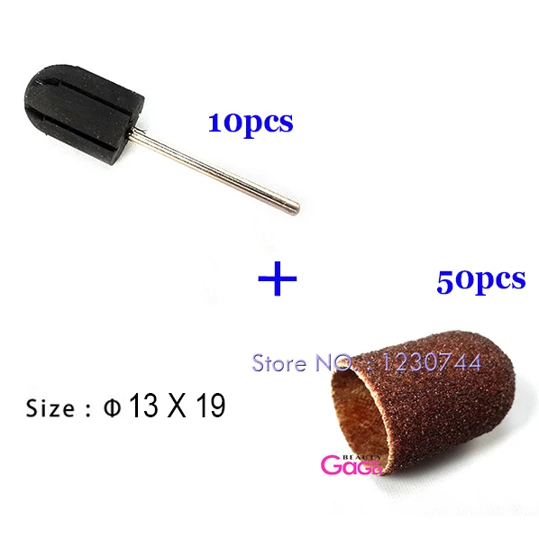 

Beauty Nail Art Tool 13*19mm 50pcs Sanding Bands + 10pcs Nail Drill Grips Accessories for Nail Drill Machine Tools