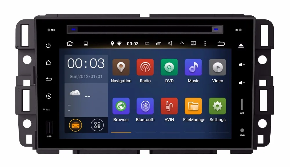 Top 7inch 4G LTE Android 8.0 HD octa core car multimedia DVD player Radio GPS FOR GMC Enclave Yukon Tahoe Acadia Suburban 2007-2012 1