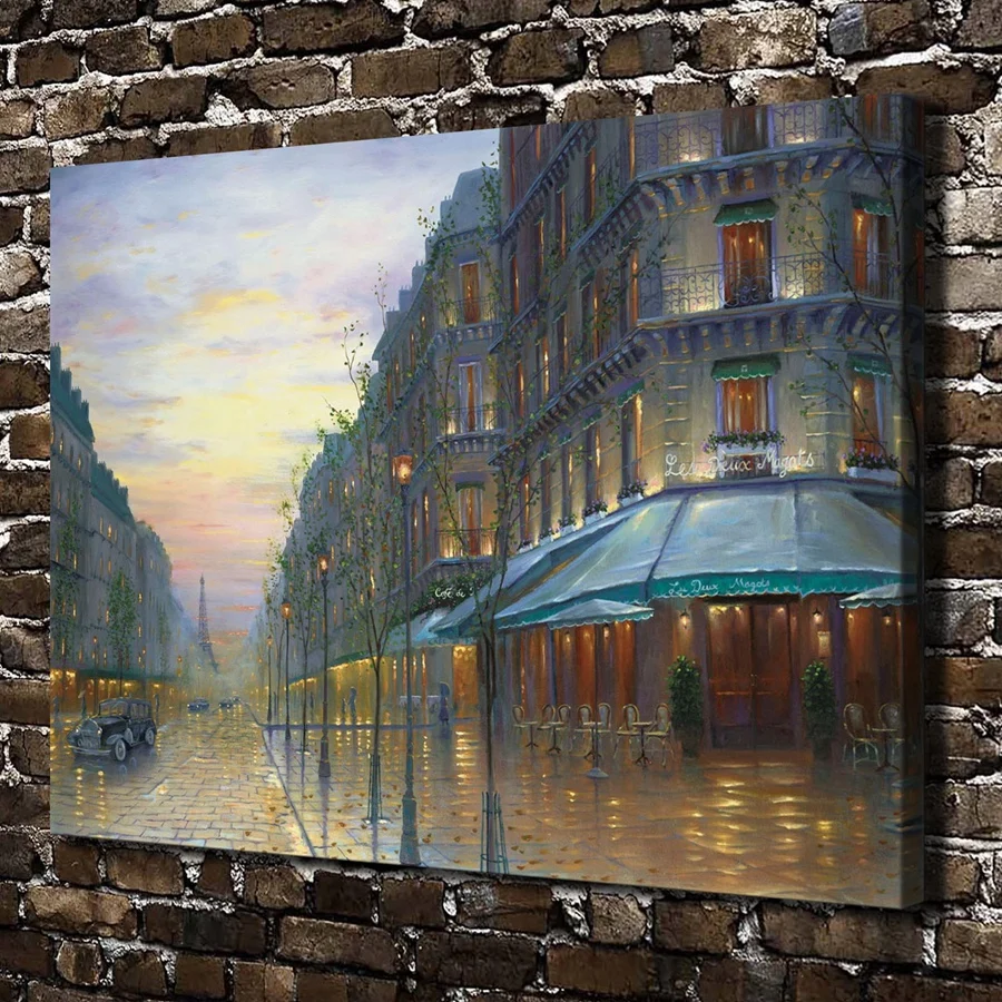 Online kopen wholesale parijs cafe schilderij uit china parijs ...