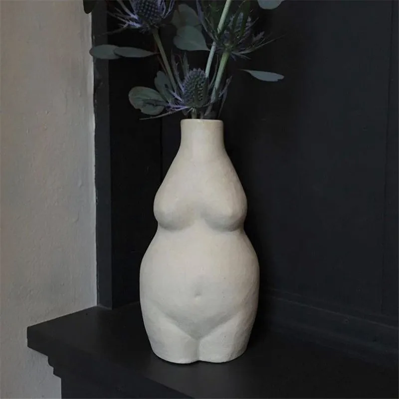 

Ceramics Tabletop Vase Body Art Design Flower Vase Nordic Decoration Home Accessories Ornamental