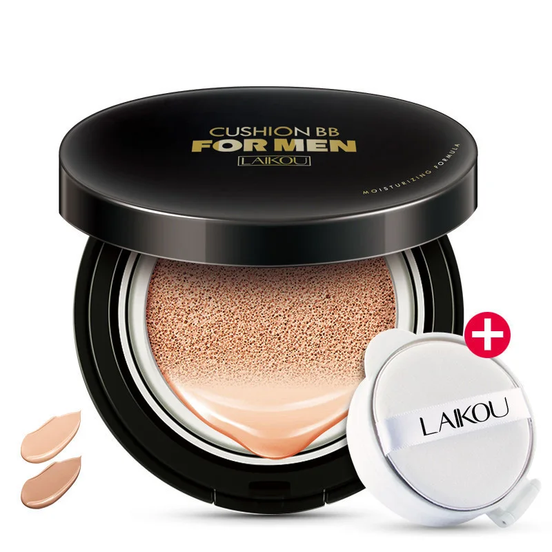 

Pro Men Air Cushion With Replace Cream Oil Control Concealer Moisturizing Foundation Makeup Bare Natural Man Face Care BB Cream