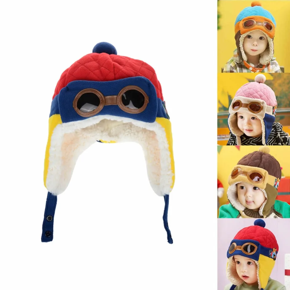 Winter Baby Earflap Toddler Girl Boy Kids Pilot Aviator Cap Warm Soft Beanie Hat