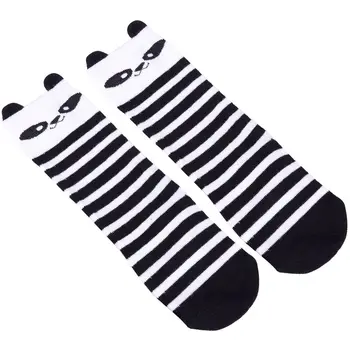 

Baby Girl Boy Kids Cartoon Socks Cotton Anti-slip Short Socks 0-2Y Black and White
