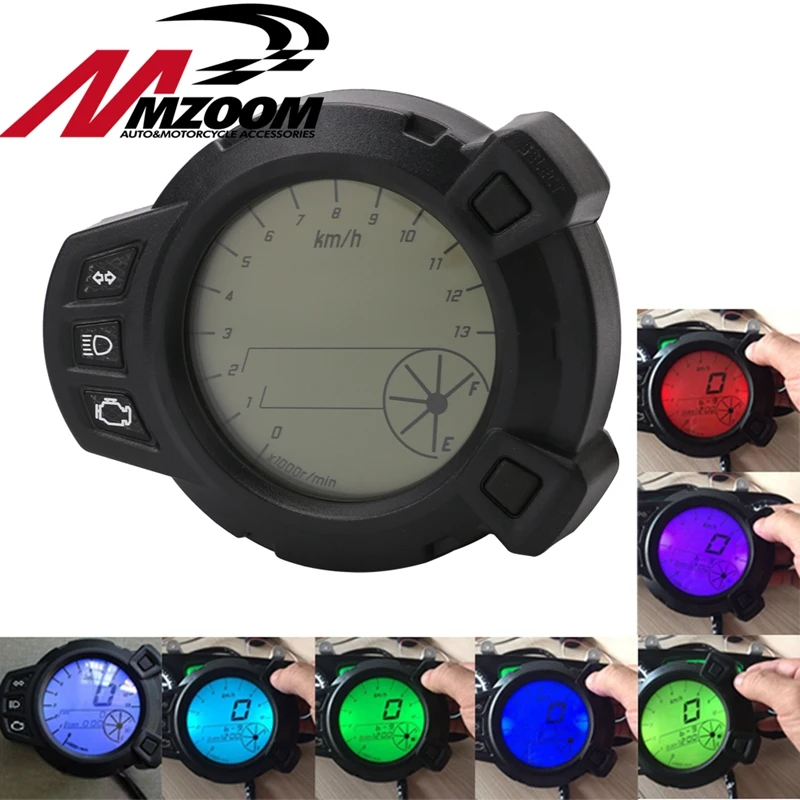 

Free shipping Motorcycle speedometer 10000 RMP digital lcd 7colors backlight for Yamaha Zuma BMK x125 YW125