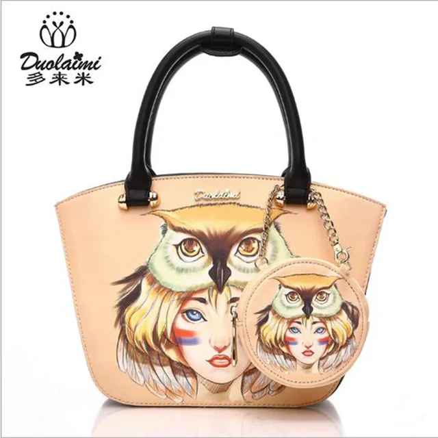 Duolaimi Casual Women S Handbags Fashion Cartoon Printing Bag Duolaimi Casual Women S Handbags Fashion Cartoon Printing Bag Same A Little Bags Summer Shell Crossbody