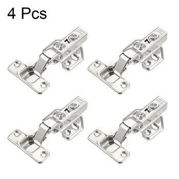 

Uxcell 4pcs Face Frame Concealed Cabinet Full Overlay Half Overlay Door Hinges Damping Hydraulic Buffer Hinges High Quality