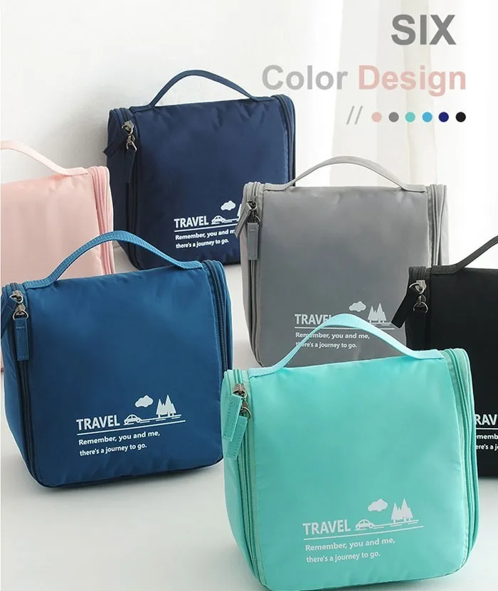 Candy Colors Travel Makeup Bag Waterproof Neceser Washing Women Cosmetic Bag Organizer Hanging Toiletry Bag Kit Storage Bags Men