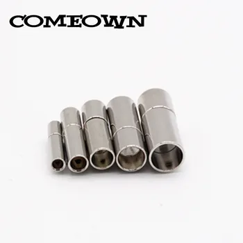 

COMEOWN 20pcs/lot Dull Silver Metal End Caps End Clasps fit 2/3/4/5/6mm Round Leather Cords DIY Jewelry Findings
