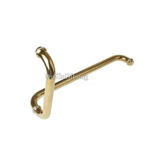 TOP Designed L Shape Stainless Steel Frameless Shower Door Pull / Push Handles TOWEL BAR Gold/Rose Gold/Mirror/Brushed